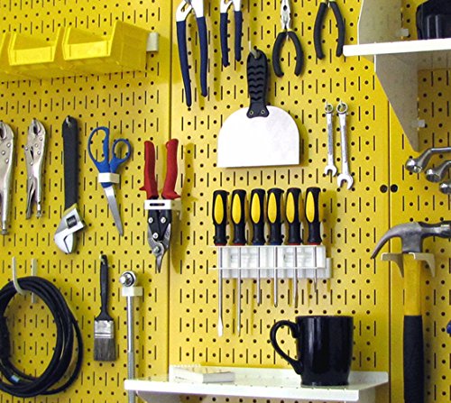 Image of Yellow Metal Pegboard by Wall Control - 2 Pack