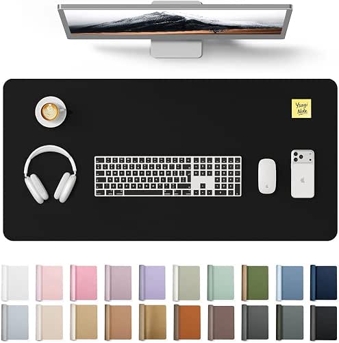 YSAGi Large Extended PU Leather Desk Pad Protector – Non-Slip