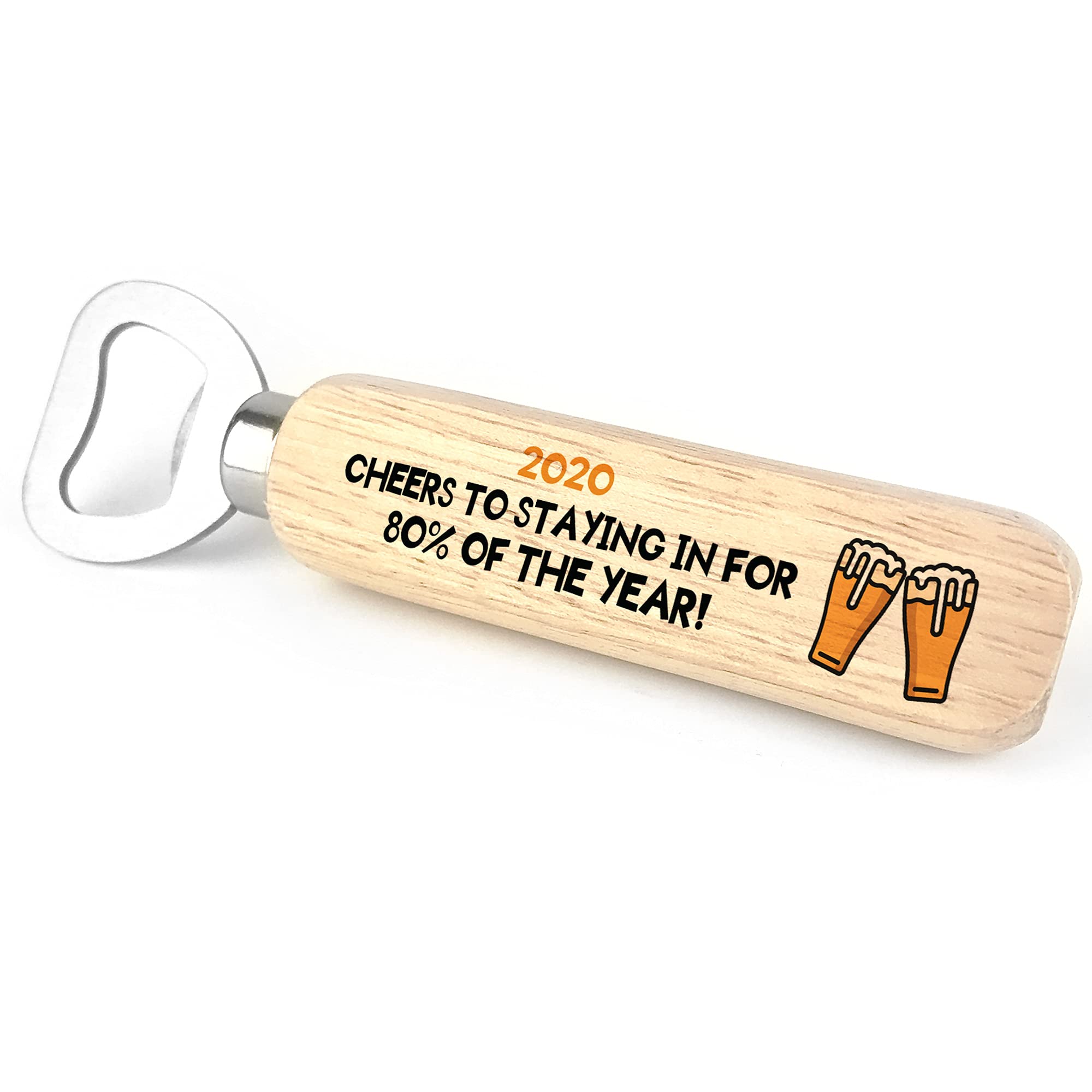 Funny Lockdown Quarantine Gift Wood Bottle Opener Alcohol Dad Grandad Uncle Gift