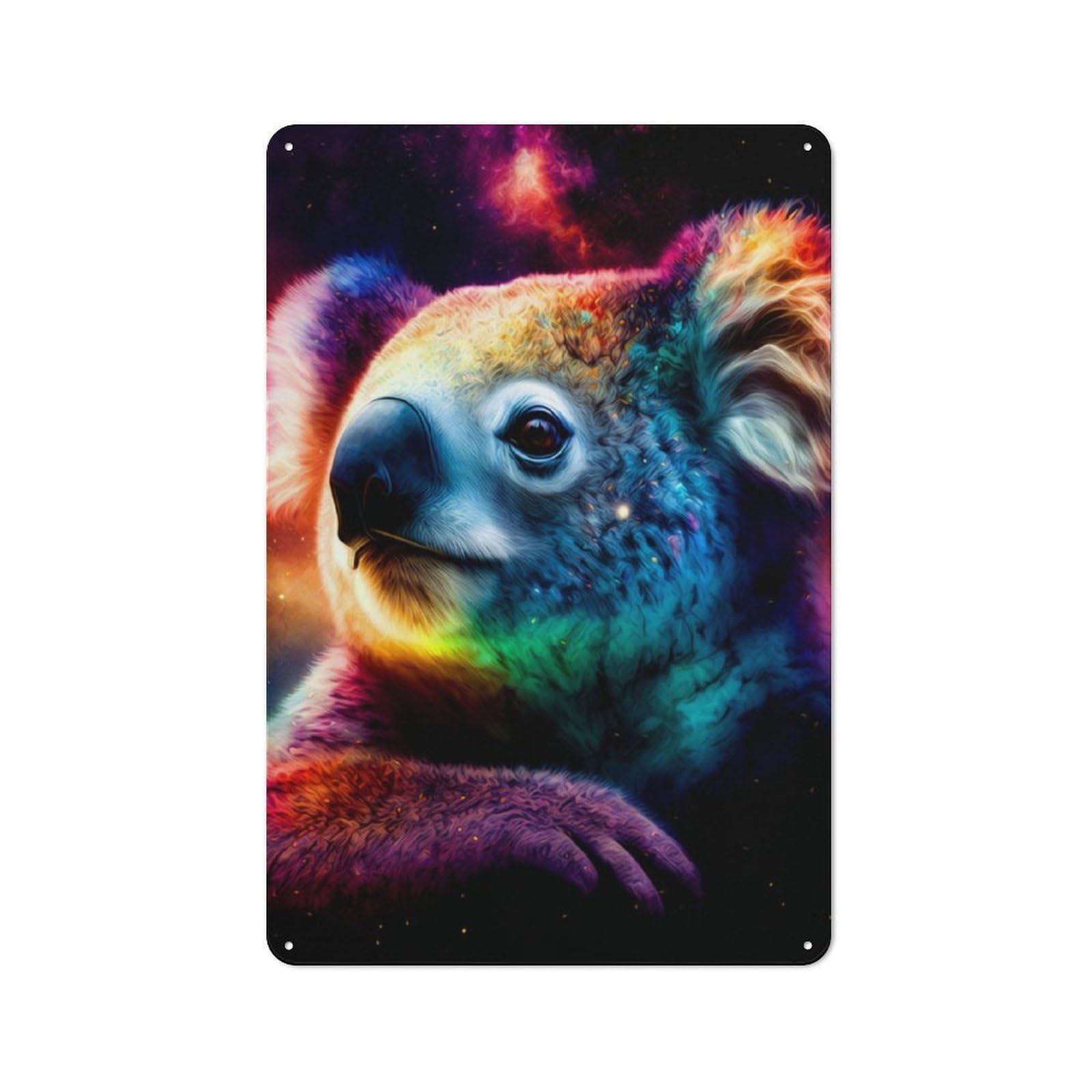 Koala Retro Metal Wall Decor 30x20cm, Metal Sign for Pub, Home Bar, Shed Or Man Cave, for Relaxed Wall Styling
