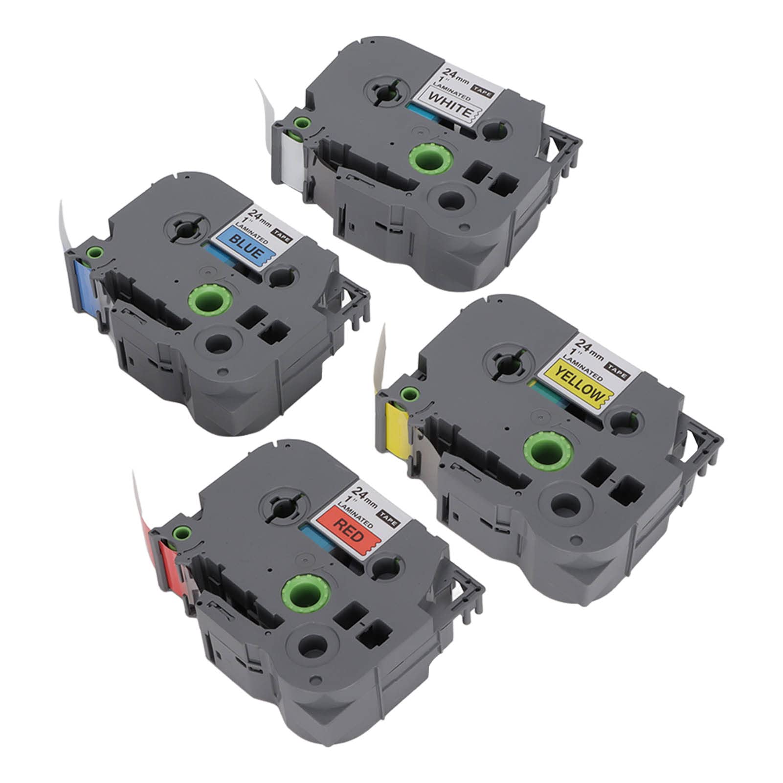 Cocoarm Nastro per Etichette 24mm, 4 Rotoli con Copertura Trasparente