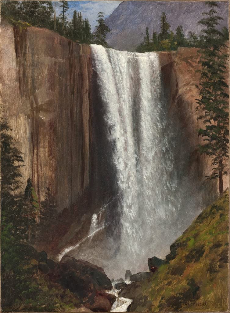 Toile avec Image Imprimer Affiche Vernal Falls par Albert Bierstadt - 5