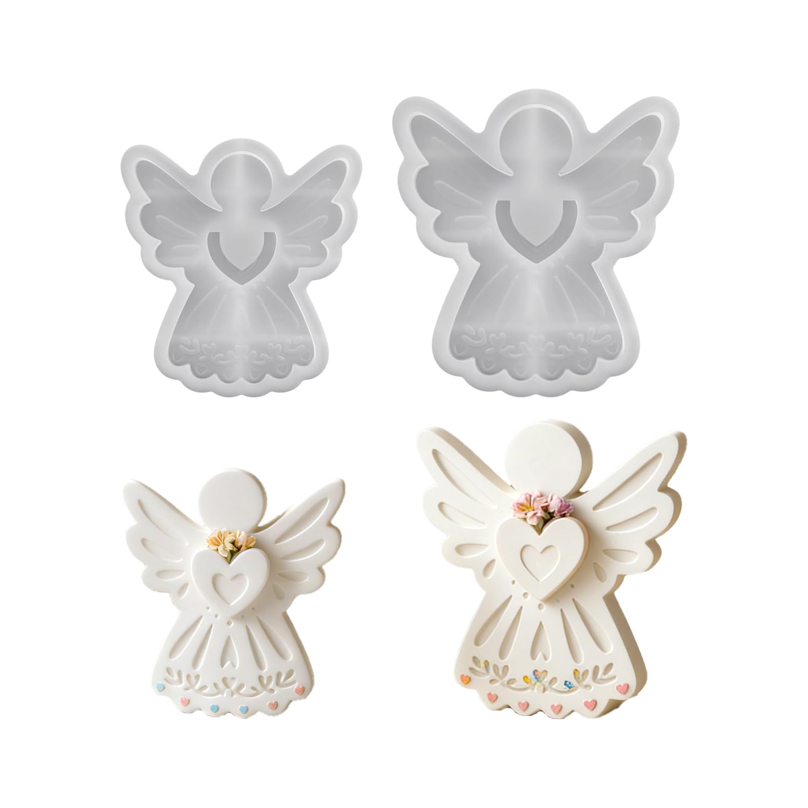 CAZSTYK Flexible Silicone Crafting Detailed Angelic Wing Designs for Scented Soap Making Projects Making