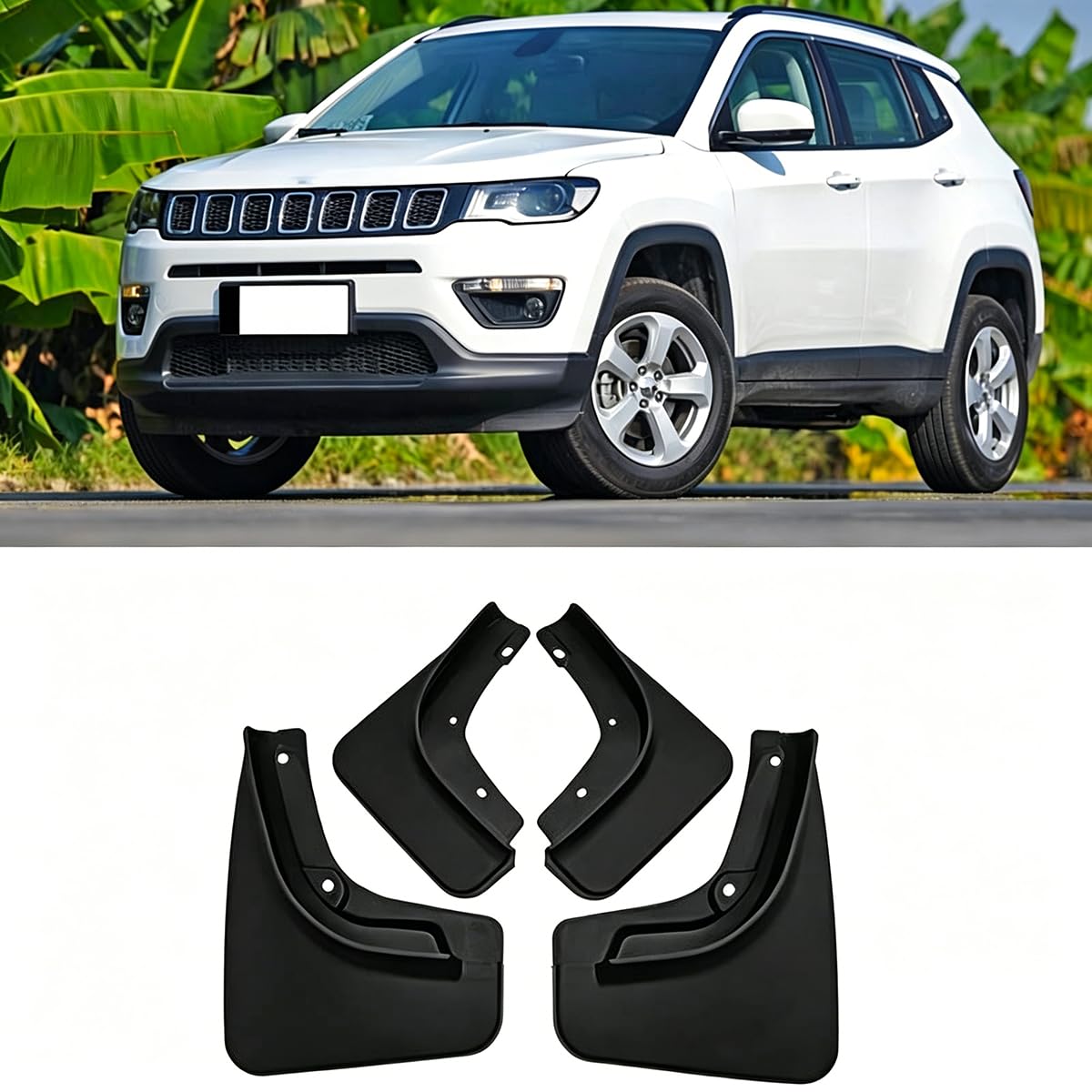 BXQDAM Car mud flaps,Compatible with Jeep Compass 2017-2023,Car exterior accessories