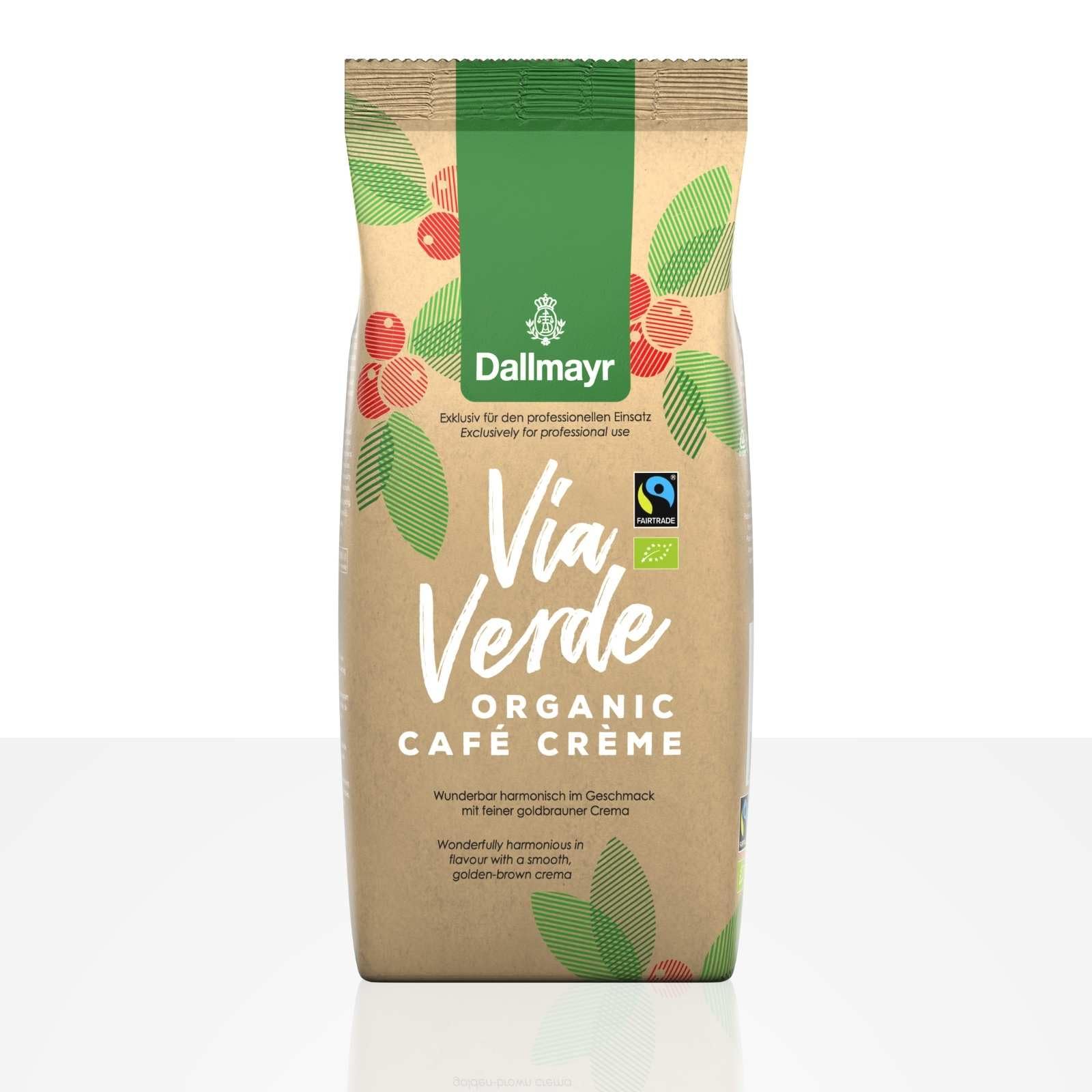 Dallmayr Via Verde Café Crème Bio Fairtrade - 6 x 1kg Kaffeebohnen