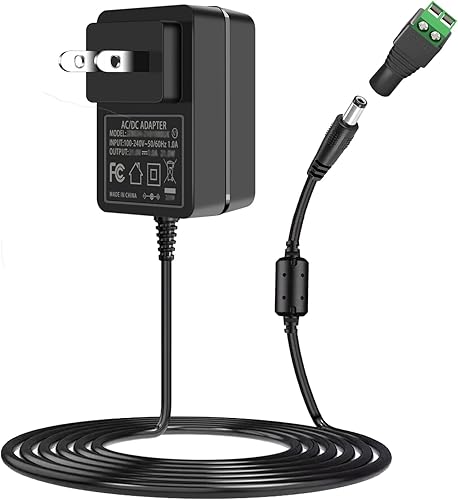 Adaptador de fuente de alimentación de 24 V, 1 A, 24 W, 100-240 V, convertidor de CA a CC, transformador de clase 2, punta de 0.217 x 0.098 in con