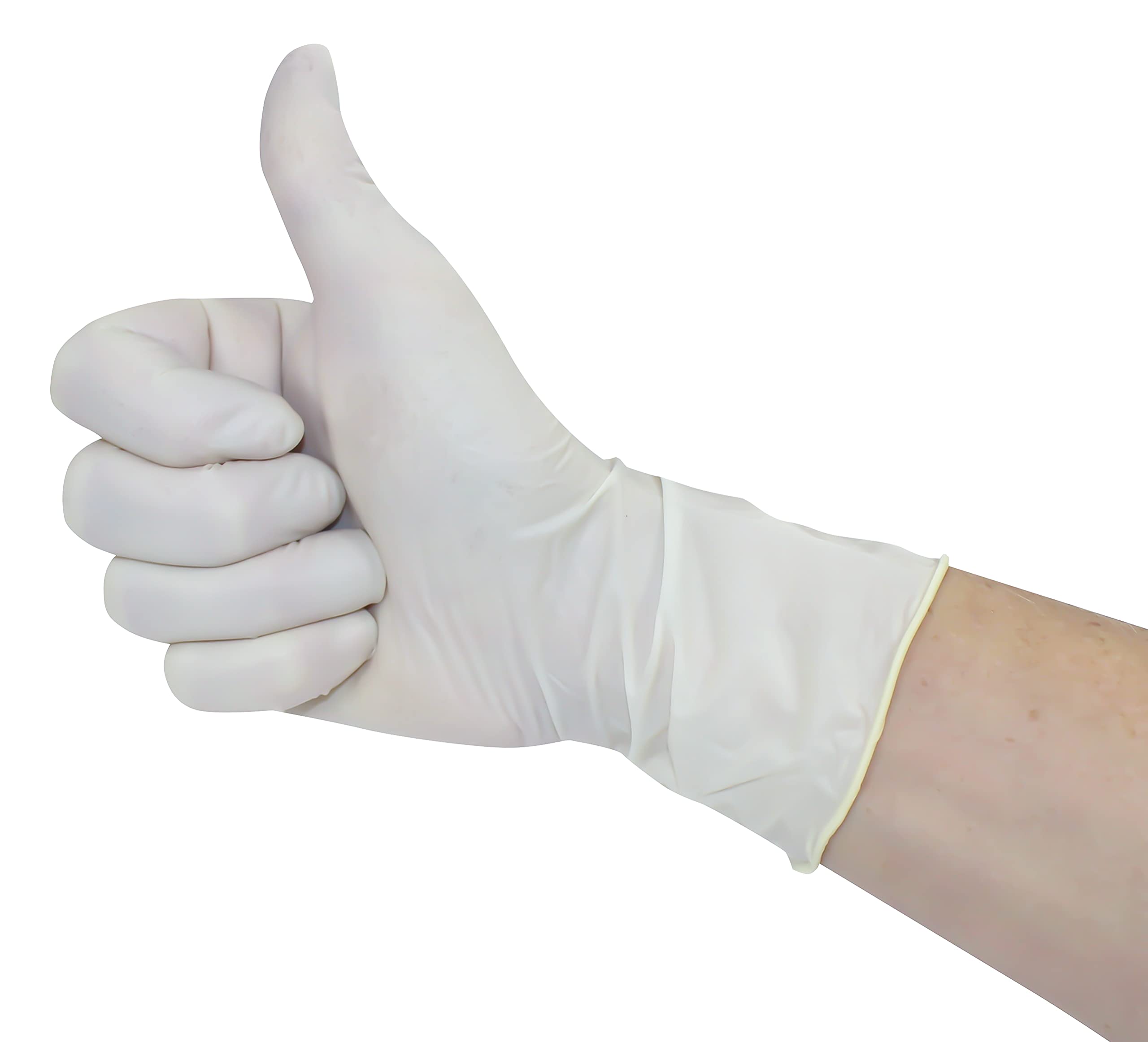 Medi-Inn Latex White Grip Einmalhandschuhe weiß puderfrei (Größe: S, Menge: 500 Stück)