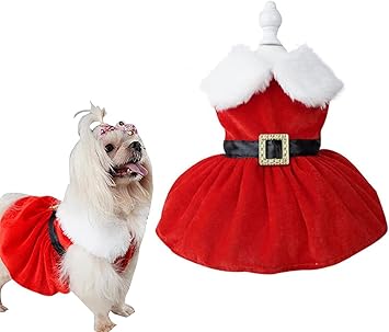 Amazon 犬 服 クリスマスセーター 猫 クリスマス コスプレ クリスマス 犬 服 犬用サンタスーツ ペット用 クリスマスコスチューム 犬服 ワンピース かわいい 秋冬 ペット服 洋服 小型犬 中型犬 秋冬用 犬猫服秋冬 Christmas コスプレ プリンセス お姫様 犬猫洋服
