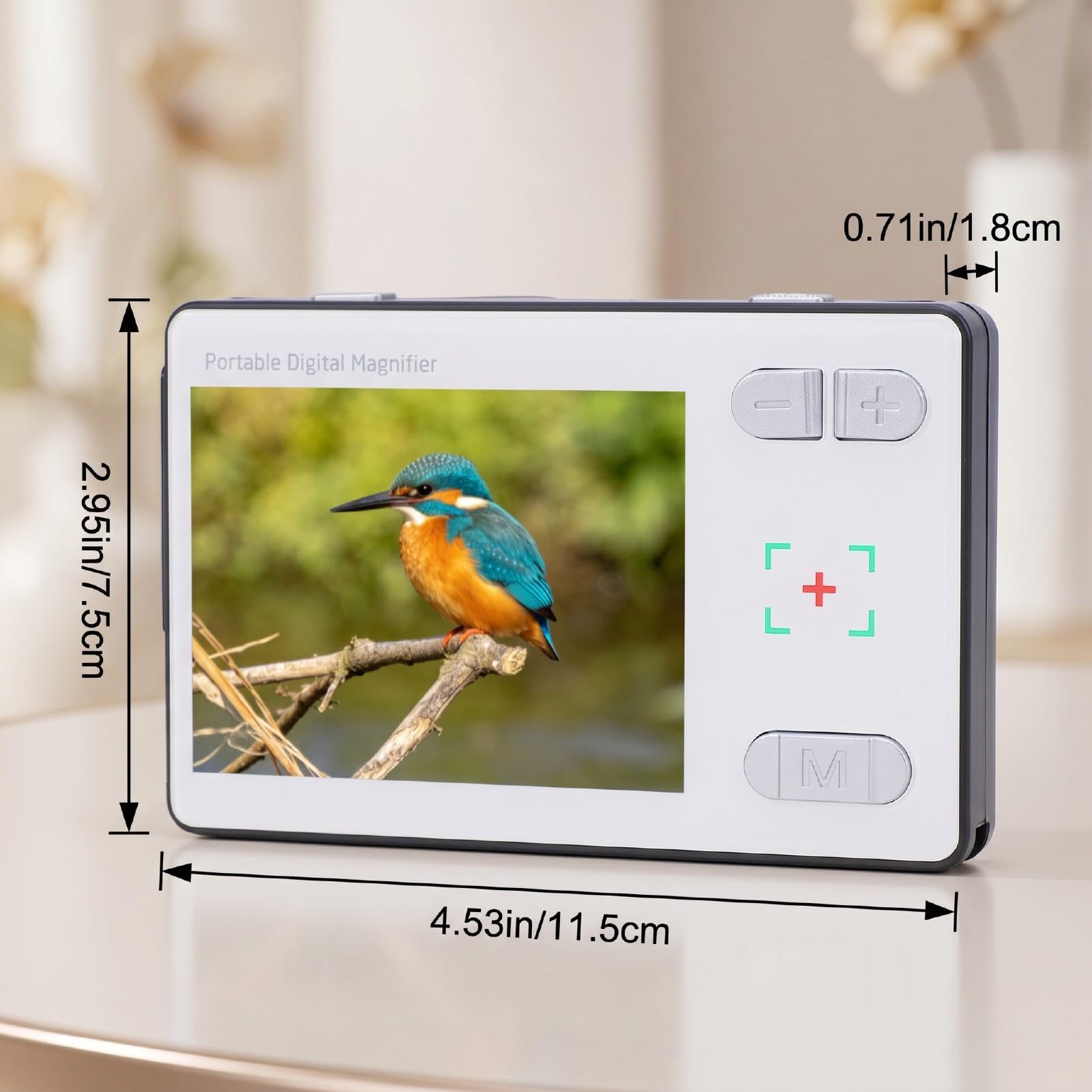 Sxhlseller Amplificador Digital con Pantalla LCD HD de 3.5 Pulgadas, Aumento sin Escalones de 2X a 32X, 26 Modos de Color para Ayuda de Lectura con Baja Visión