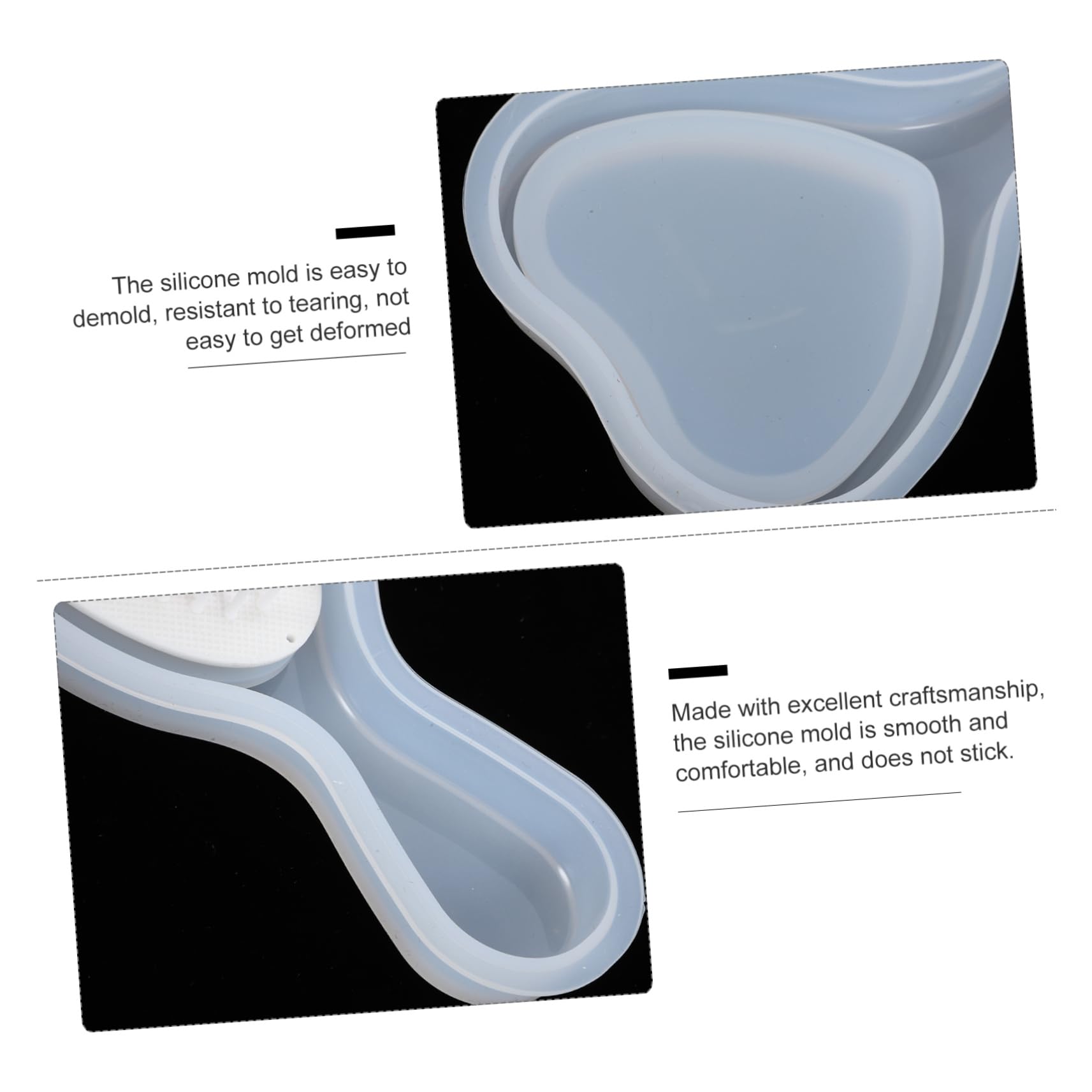 NUOBESTY 48pezzi Mold Per Pettini Silicone Per Epossidica Stampo Flessibile Per Creazioni Facile Da Sformare e Riutilizzabile Per Realizzare Pettini Creativi