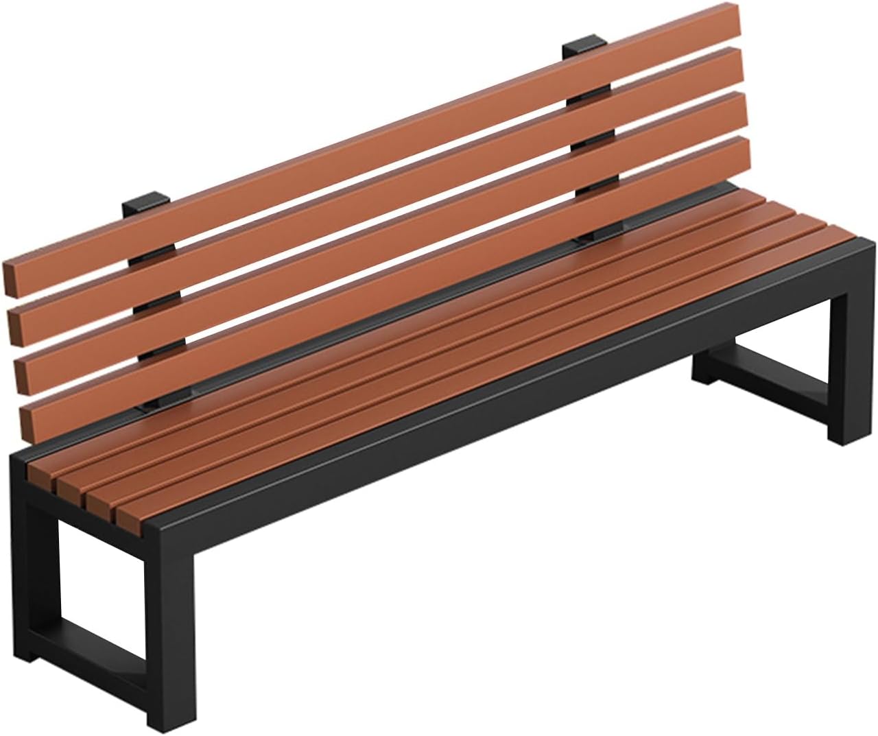 Outdoor Park Bench - Durable Plastic Wood Long Row Chair for Garden, Patio & Balcony - Leisure Seating for Public Spaces (120x40x83.5cm)