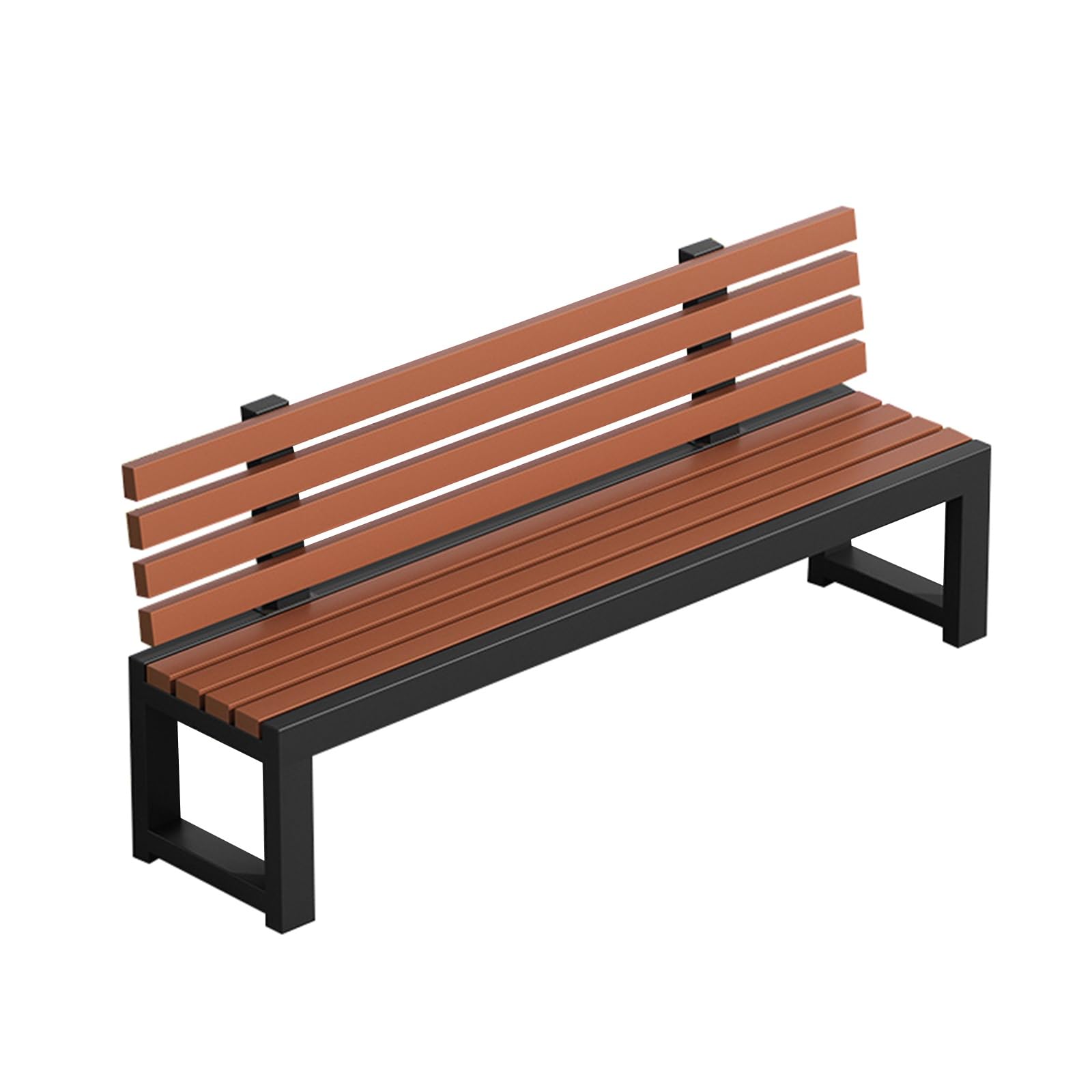 Krzesło ogrodowe, plastikowa drewniana ławka parkowa, krzesło wypoczynkowe z długim rzędem do ogrodu, na balkon i do przestrzeni publicznych, wygodne siedzisko, 150 x 40 x 83,5 cm