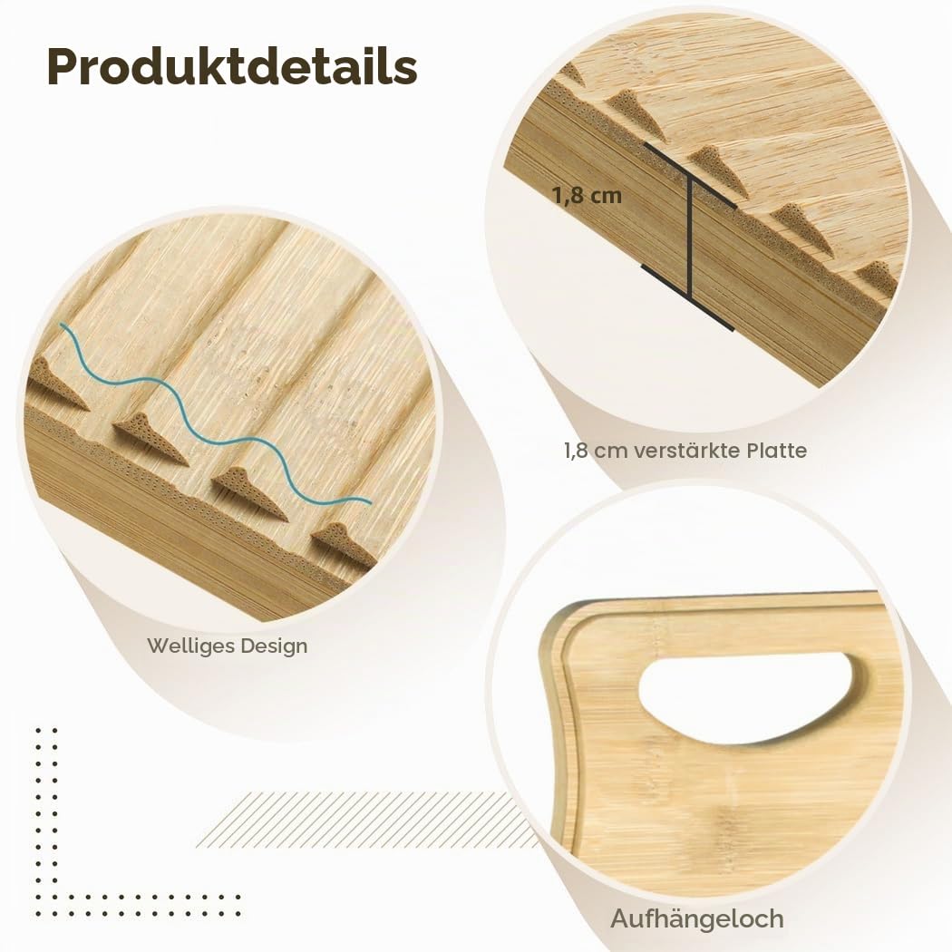 2 Stück Wäsche aus natürlichem Bambus, verdicktes, rutschfestes Waschbrett für kleine Wäschearbeiten, hängendes Design-Waschbrett, praktische Haushaltswerkzeuge, Vintage-Dekoration