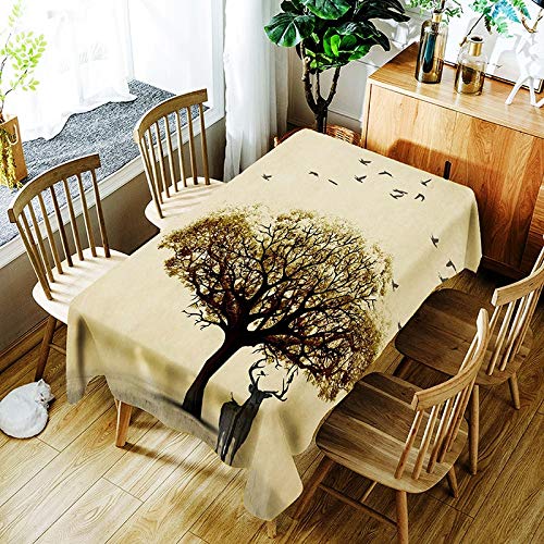Nappe imperméable à l'eau Simple et créative Moderne d'impression numérique 3D Nappe de Table Basse rectangulaire A2 140x160cm