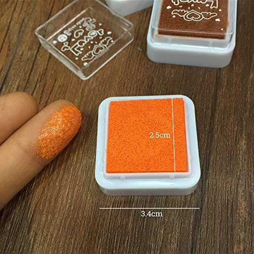 Bestele 24 Colours Washable Stamp Pads for Kids,Fingerprint Rainbow Color Craft Ink Pad Set for Rubber Stamps Partner Card Making and Kids DIY Scrapbooking (24 Colours Stamp Pads)