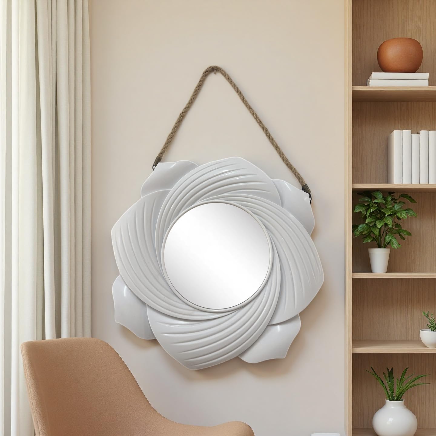 Miroir de salle de bain suspendu de 37 cm pour un salon moderne
