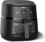 Philips Airfryer 2000 Series 6.2L - 1700W Power, Cooking Window, RapidAir Technology, Digital Touch Screen, 13 Cooking Options, Up to 90% Less Fat, Black (NA230/00) - 1
