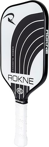 Miniatura 9 de ROKNE Curve - Paleta de pickleball clásica, raquetas de Pickleball aprobadas por USAPA, textura ProGrit, giro y control máximo, agarre acolchado