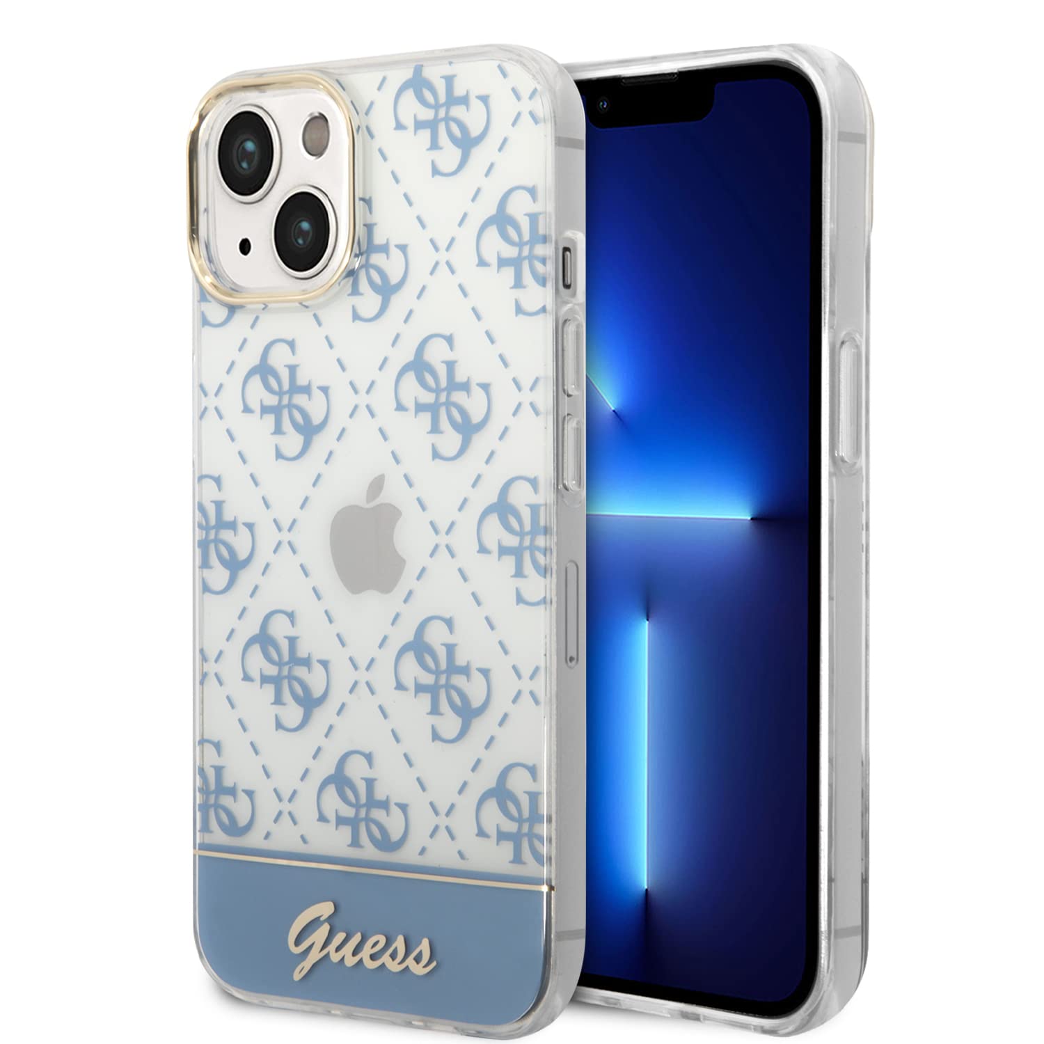 4G Electro Script Hard Case for iPhone 14 Max Plus 6.7in Blue, GUHCP14MHG4MHB