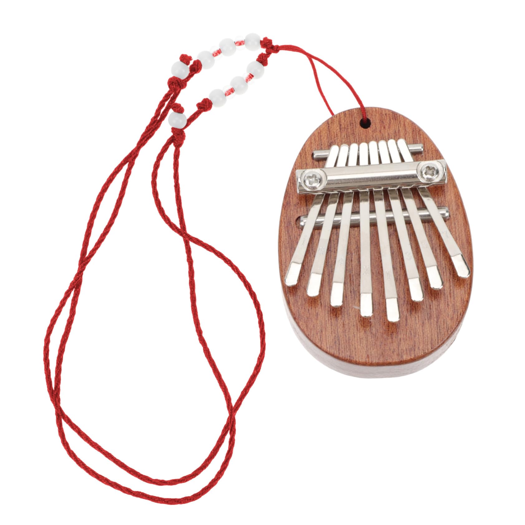 GOOHOCHY Mini Thumb Piano with Hanging Rope Note Finger Piano for Beginners Ethereal Sound Comfortable Arc Design Portable Musical Instrument for All Ages