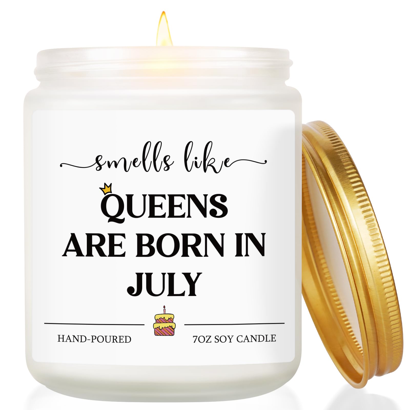 July Birthday Gifts for Women, Lavender Soy Wax Birthday Candle