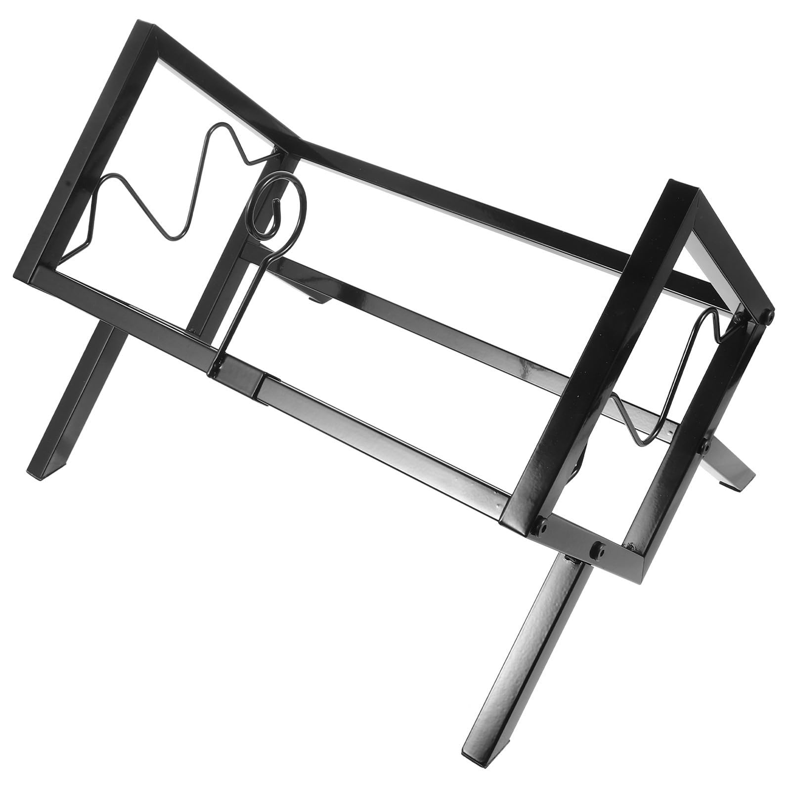 Scaffale Porta Dischi in Vinile in Metallo Nero Grande Capacità, Supporto da Tavolo per Casa e Ufficio, per Esposizione di Vinili e Riviste