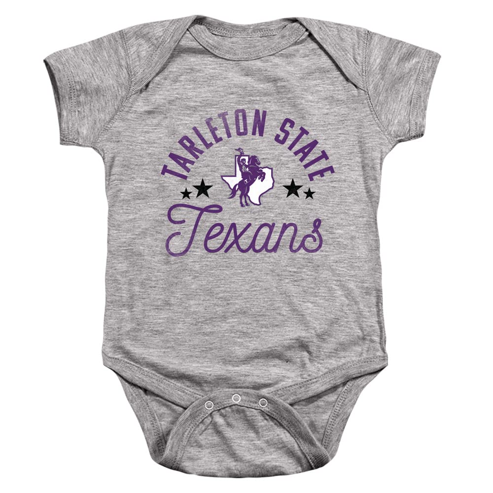 Tarleton State University Official Texans Unisex Infant Snap Suit for Baby,Athletic Heather, 6 Months