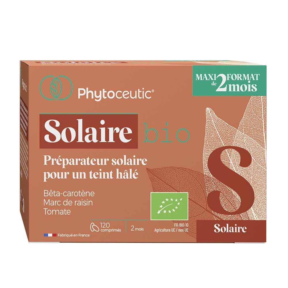 Laboratoires Phytoceutic Solaire Organic Natural Tan 120 Tablets 86 g
