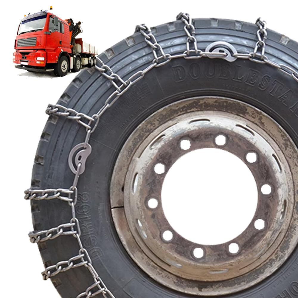 YAGOLD Car Tire Chains Snow Chains for Semi Trucks Snow Chains for Car Tires Universal Metal Tire Chains for SUV Trucks Pickup Trucks Semi Trucks Van Dually Trucks ATV Light Truck 9mm 2pcs 7.50-16