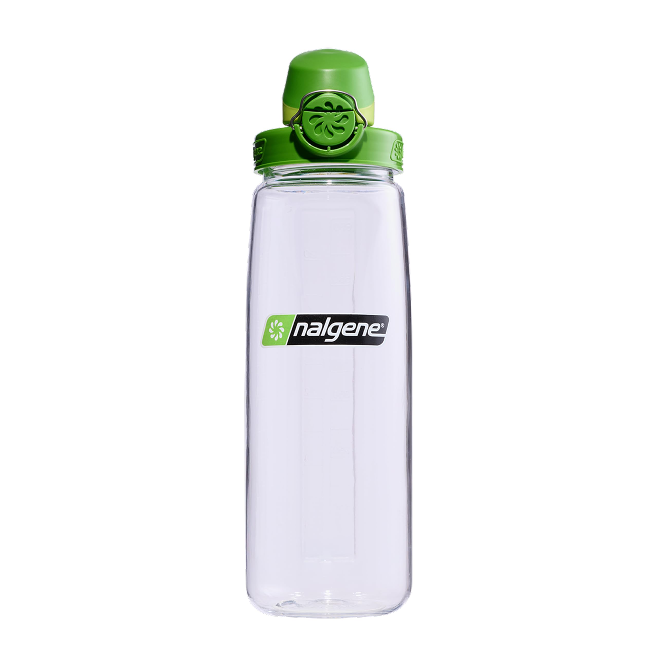 Nalgene Butelka na wodę z tritanu, bez BPA, wykonana z materiału pochodzącego z 50% odpadów z tworzywa sztucznego, 680 ml, przezroczysta z kiełkiem