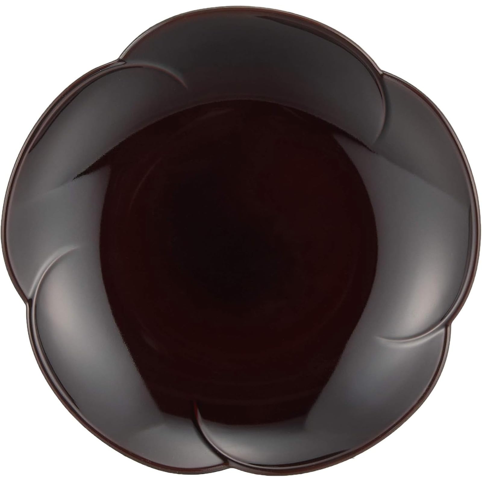 Mitani Yamanaka Lacquerware Medium Plate Dark Brown 15 cm Yamanaka Lacquer Plum Shape 5.0 Individual Plate M17347-5 : Home & Kitchen