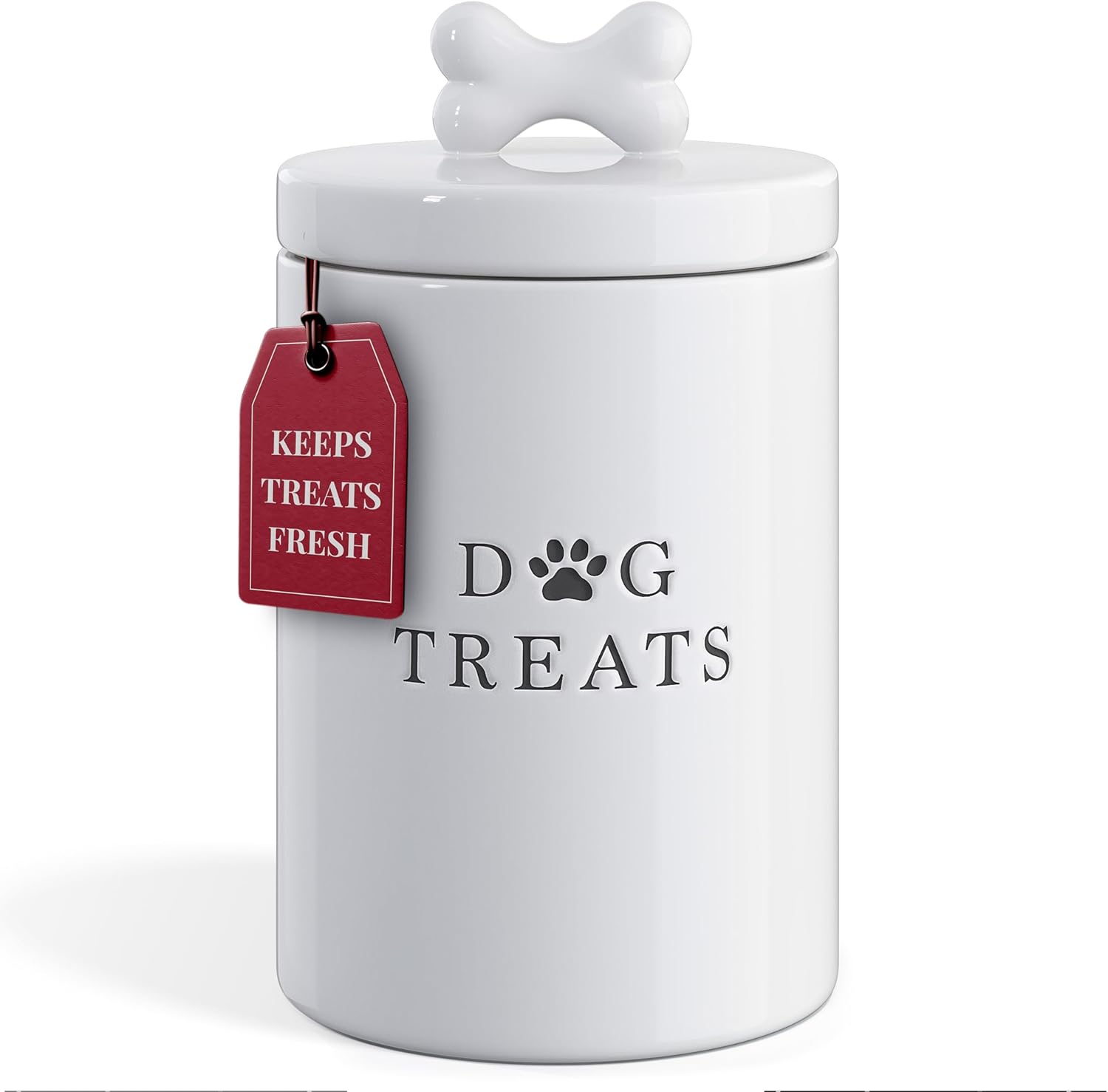 Barnyard Designs Large Dog Treat Container Airtight, Cute Dog Treat Jar