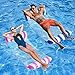 Produktbild kunst für alle Aufblasbares Schwimmbett Schwimmende Reihe Wasservergnügen Lounge Chair Wasser Aufblasbares Schwimmbett Sofa Wasserbett Lounge Chairs Klappbare Rückenlehne (rosa+darkblue)
