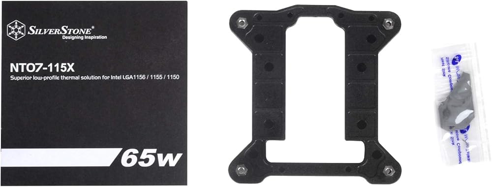 SilverStone Technology SST-NT07-115X-USA LGA1150/1151/1155/1156 CPU Cooler Low Profile 23mm Tall for 65W TDP Support with 80mm PWM Fan thumbnail 5