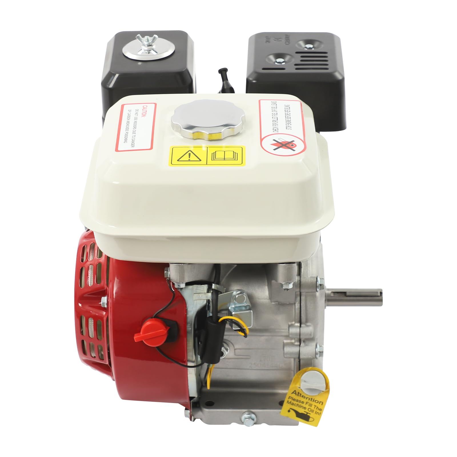 Motore a benzina da 7,5 CV, 212 cc, motore a 4 tempi, motore a benzina, con albero motore da 19 mm, motore industriale a quattro tempi raffreddato ad aria, per tosaerba, generatore
