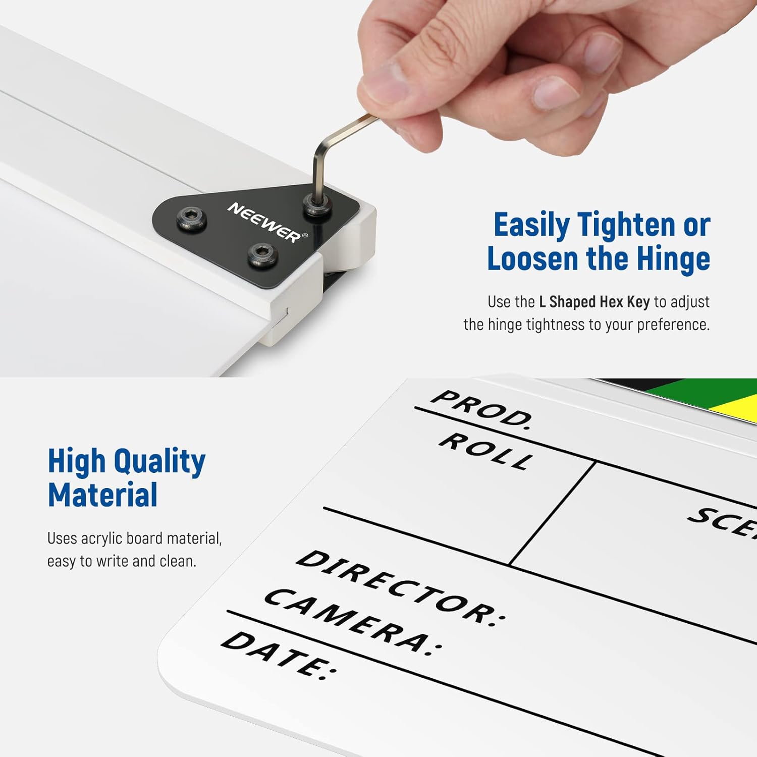 Neewer Film Directors Clapper Board - Image 10
