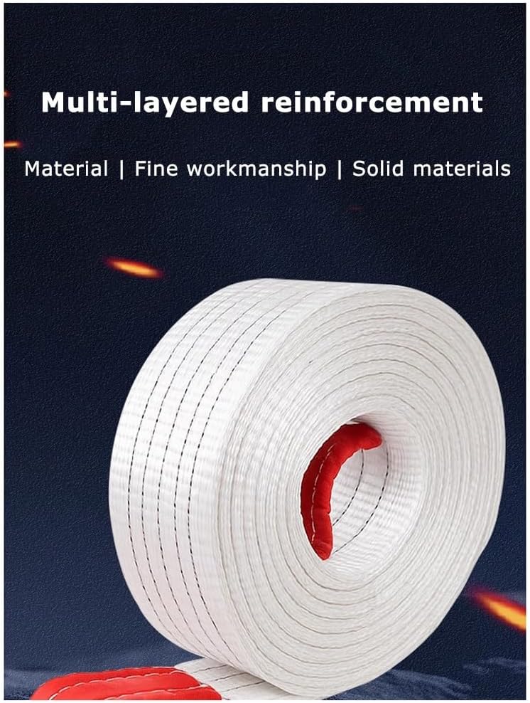 Heavy Duty Recovery Tow Strap with Safety Hook Towing Rope with Metal Hooks Tow Line Belt Flat 3-15Tons Tow Straps for Trailers Cars Trucks Boats(3 meters/10 tons)