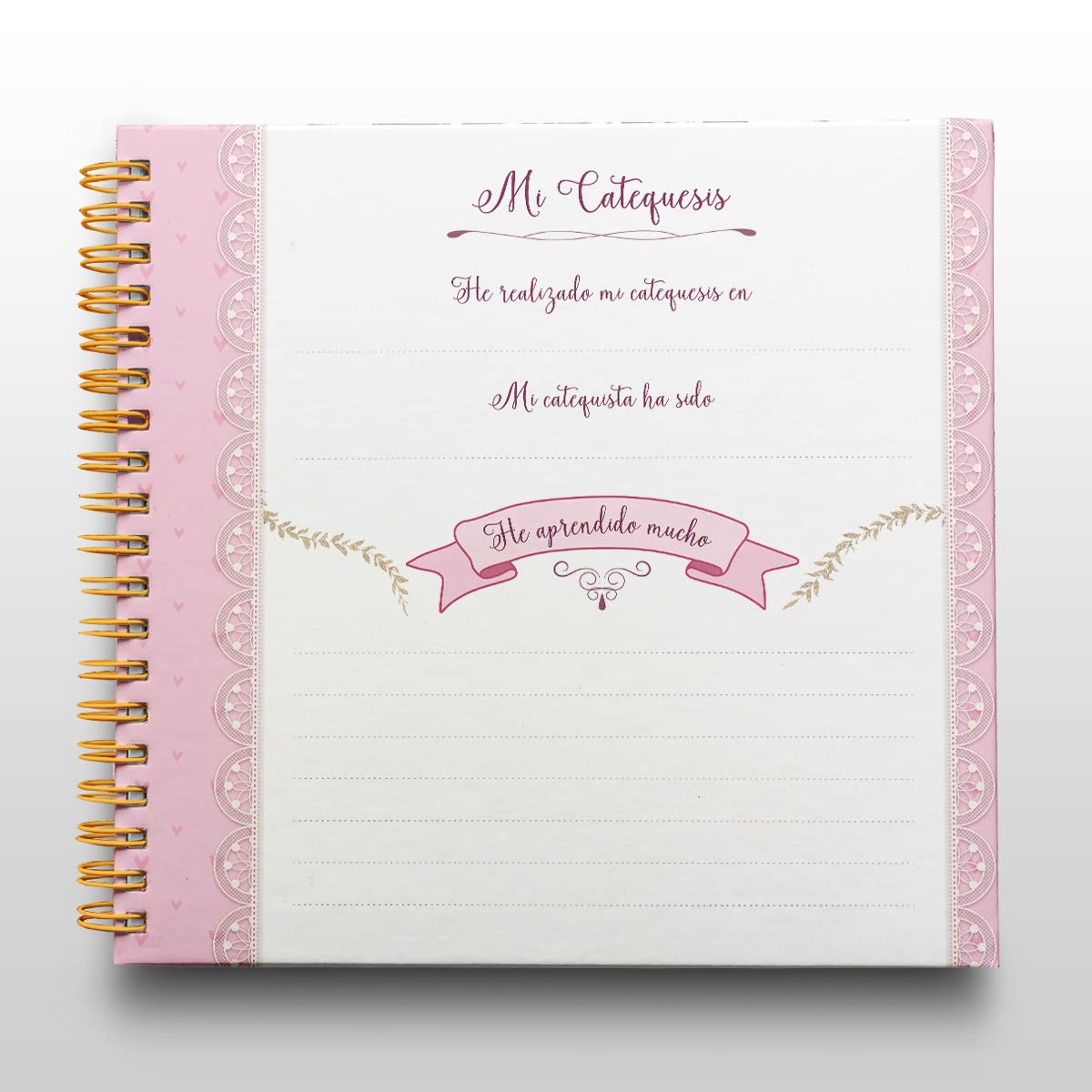 Libro de Firmas Comunión Niña Personalizado - Tamaño 25 x 21 cm. Personalización del Álbum en Portada Foto y Nombre. 60 páginas impresas a color. ONEPERSONAL