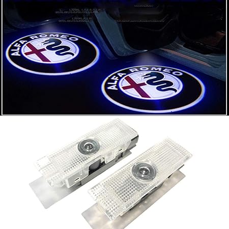 Amazon Hxqdt ドアカーテシランプ カーテシライト カーテシライト ドアウェルカムライト カーテシランプ レーザーロゴライト Ledロゴ投影 ジュリエッタ ドアライト2個セット カーテシーランプ 車 バイク