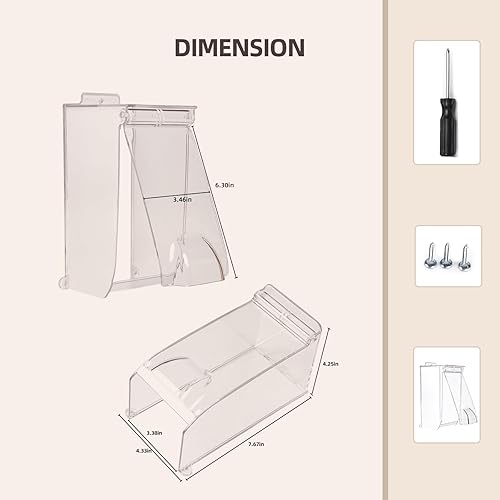 Miniatura 4 de Cubierta impermeable para teclado de puerta, tapa abatible transparente, cubierta impermeable para timbre de puerta, resistente a la intemperie,