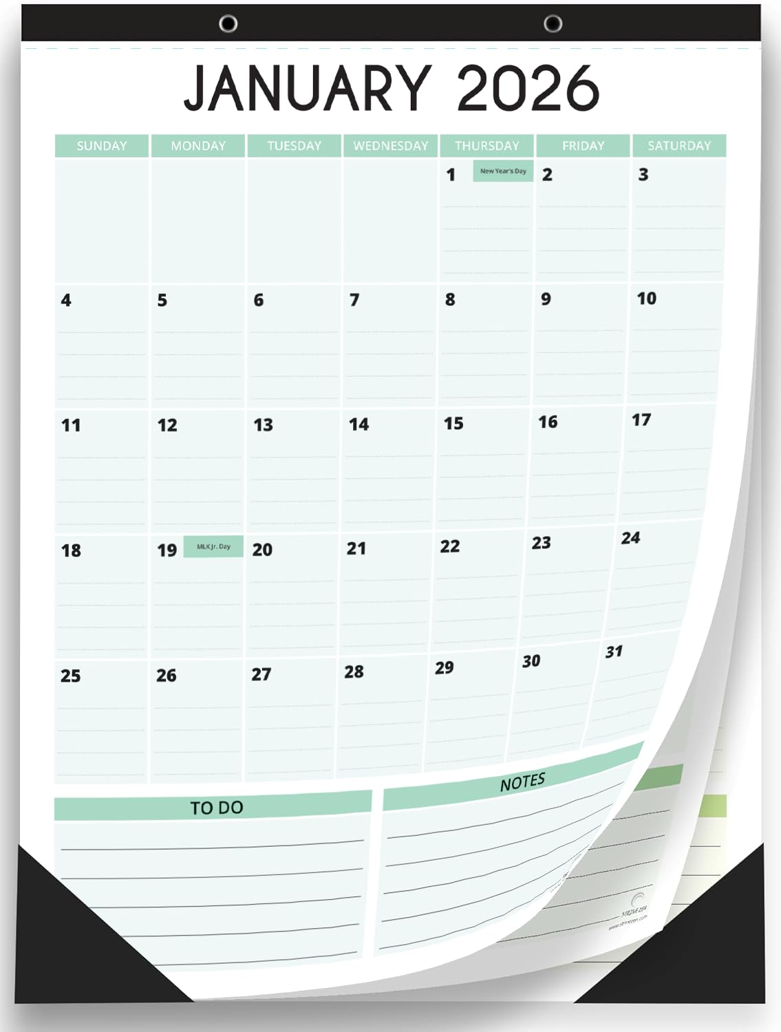 Fridge Calendar 2023-2024 for Refrigerator by StriveZen, 12x16 Inches, Large, Monthly, Magnetic, Vertical, January 2023-December 2024, 24 Months, Space for Notes and To Do