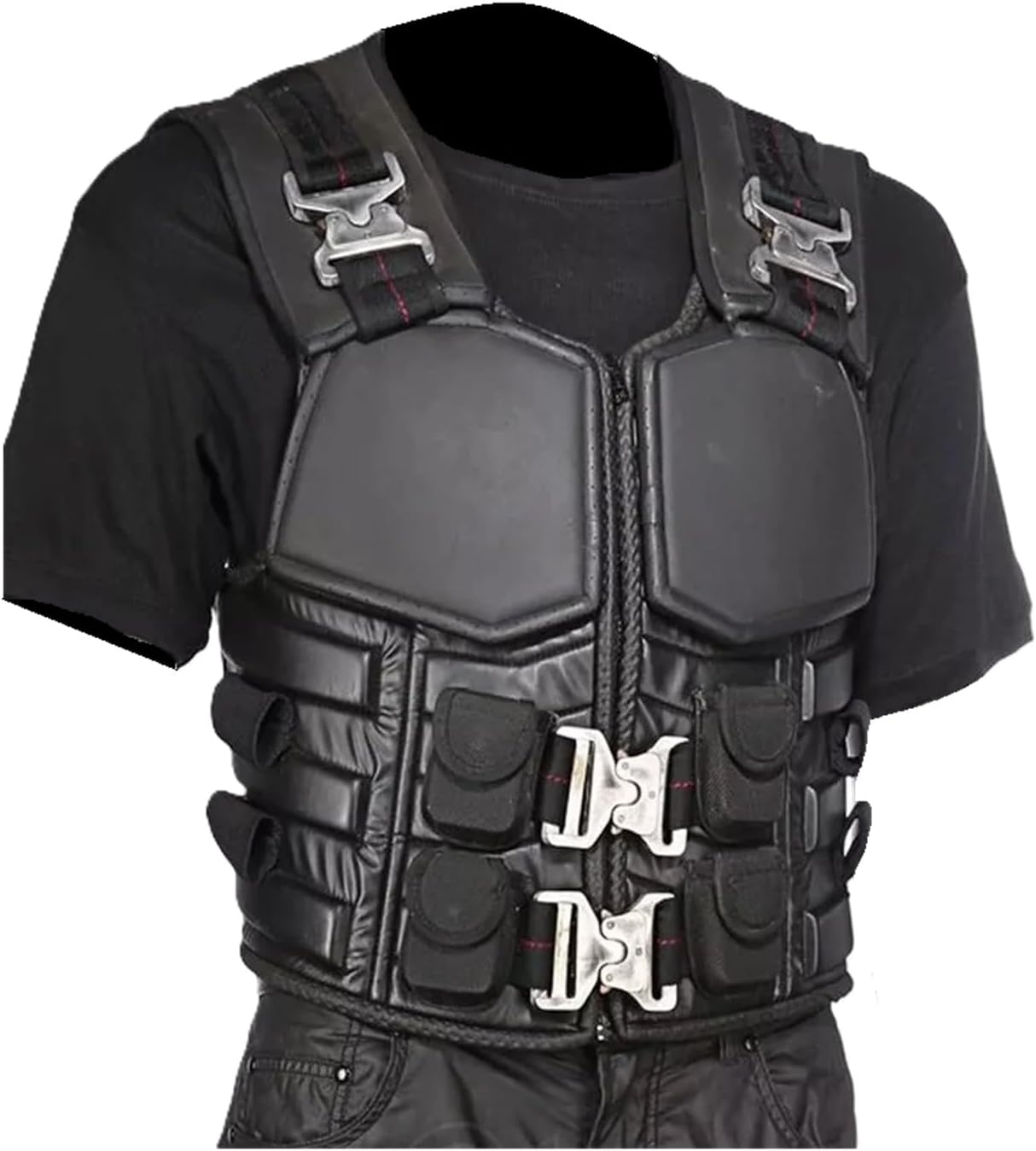 Mens Blade WesleY Cosplay Leather Mens Formal Tactical Combat Vest Halloween Cosplay - Image 3