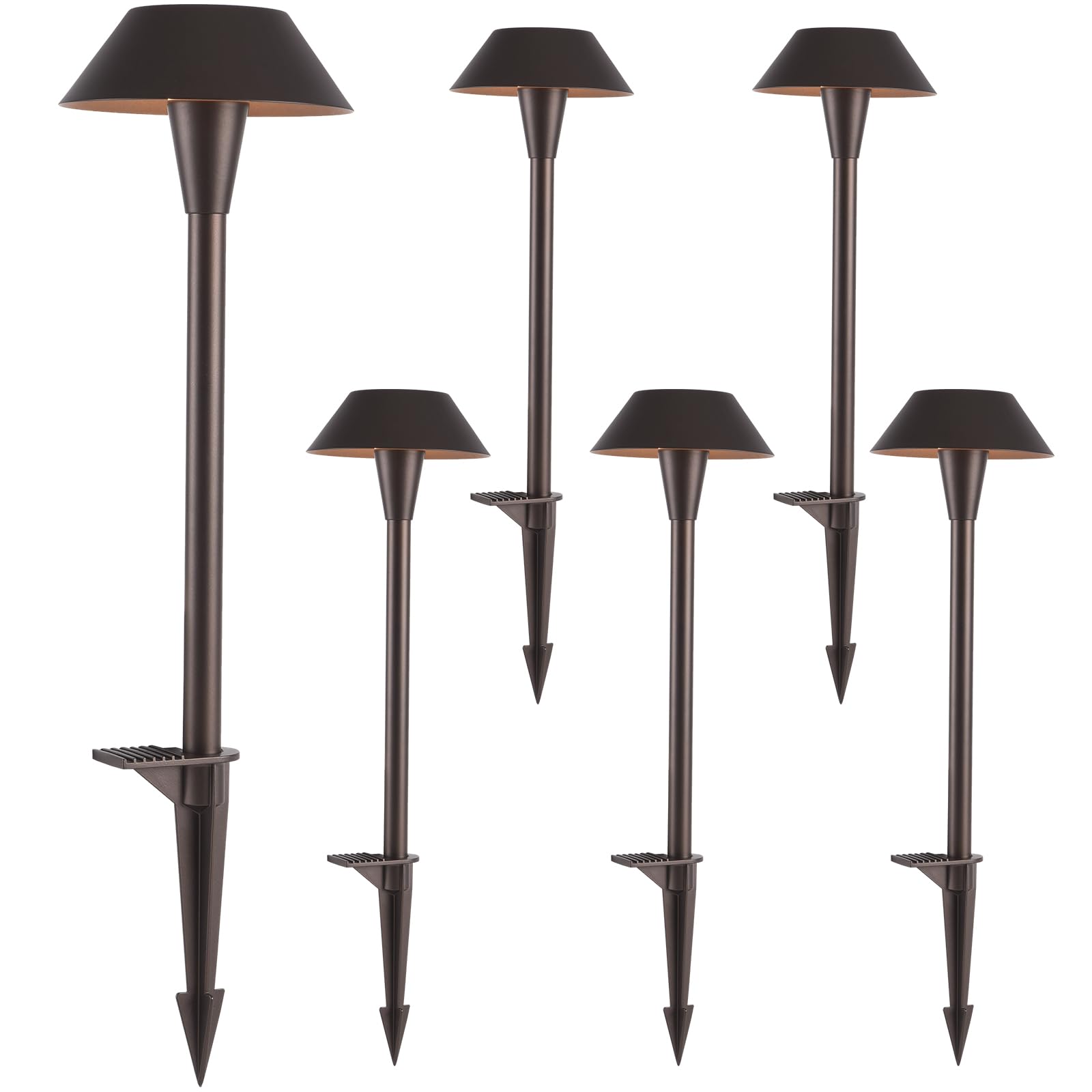 3CCT LED Landscape Lights With Connectors – 12V Low Voltage, 3000K/4000K/5000K Selectable, 3W 200LM, IP65 Waterproof, Adjustable Head, 4-Pack With Spike Stand – Garden, Pathway, Wall, Tree Spotlights