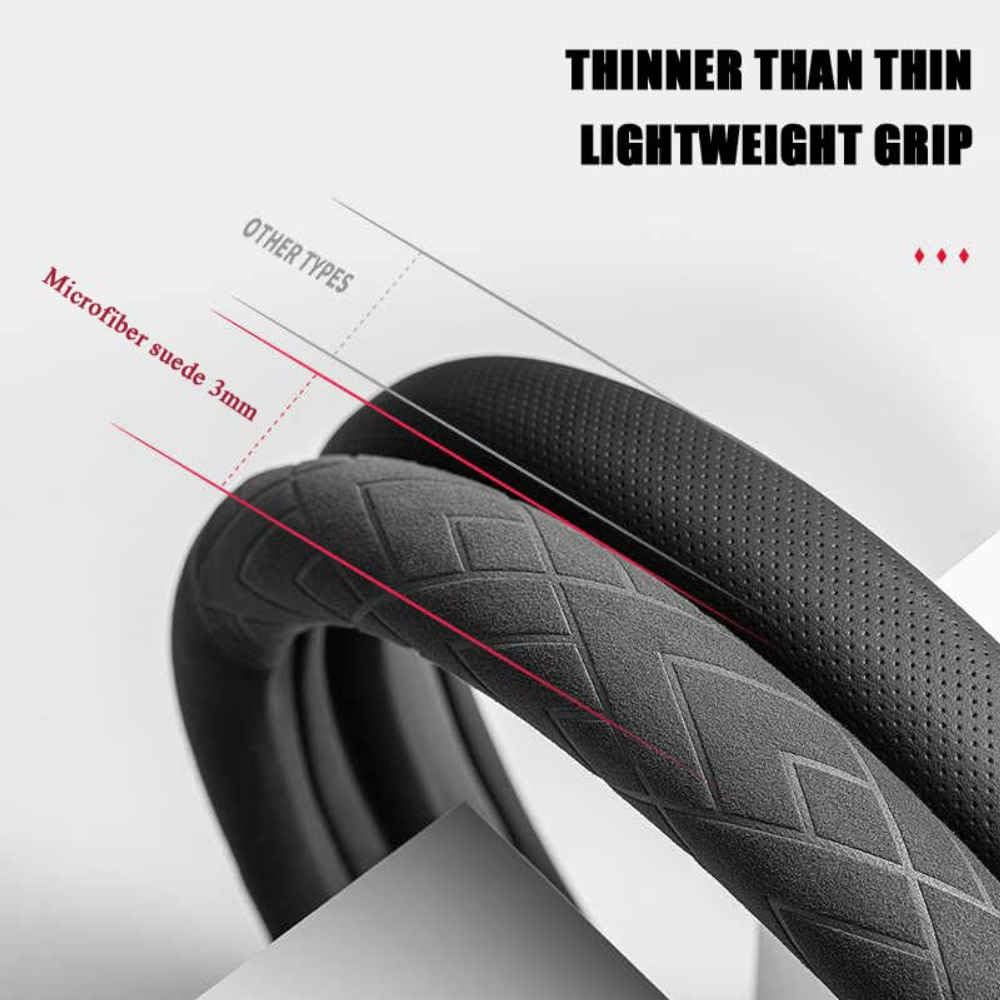 Stuurhoes voor Dodge Ram 2011-2020, ademend antislip slijtvast decoratieve hoes zweetabsorberende en omhullende hoes interieuraccessoires,F