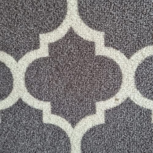 Image of Matz&More Anti Slip Multipurpose Floor Mat, 40x60cm, for Door, Entrance, Bathroom, Bedroom, Kitchen, Office, Trellis Dark Brown