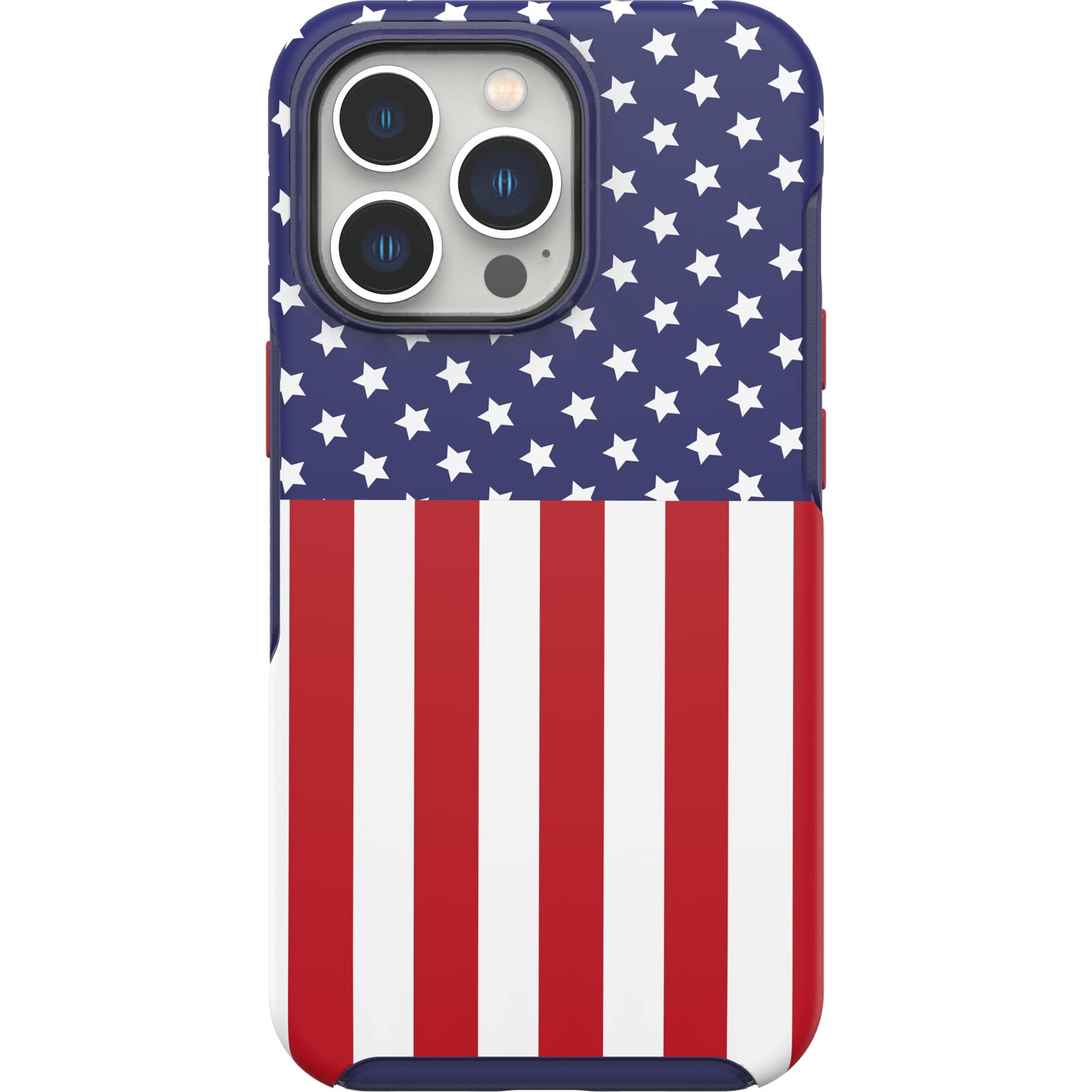 OtterBox iPhone 13 Pro Symmetry Series+ Case - American Flag, Ultra-Sleek, Snaps to MagSafe, Raised Edges Protect Camera & Screen