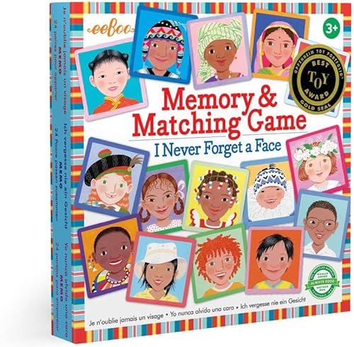 eeBoo I Never Forget a Face Memory Matching Game for Kids eeBoo I Never Forget a Face Memory Matching Game for Kids
