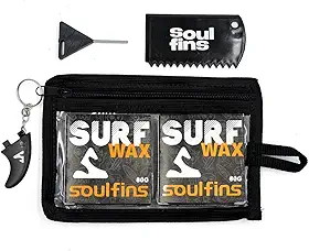 Kit Surf Parafinas 80g Fórmula Especial Surf - Kit Com Parafina + Raspador + Chavinha de Quilha + Chaveiro + Estojo