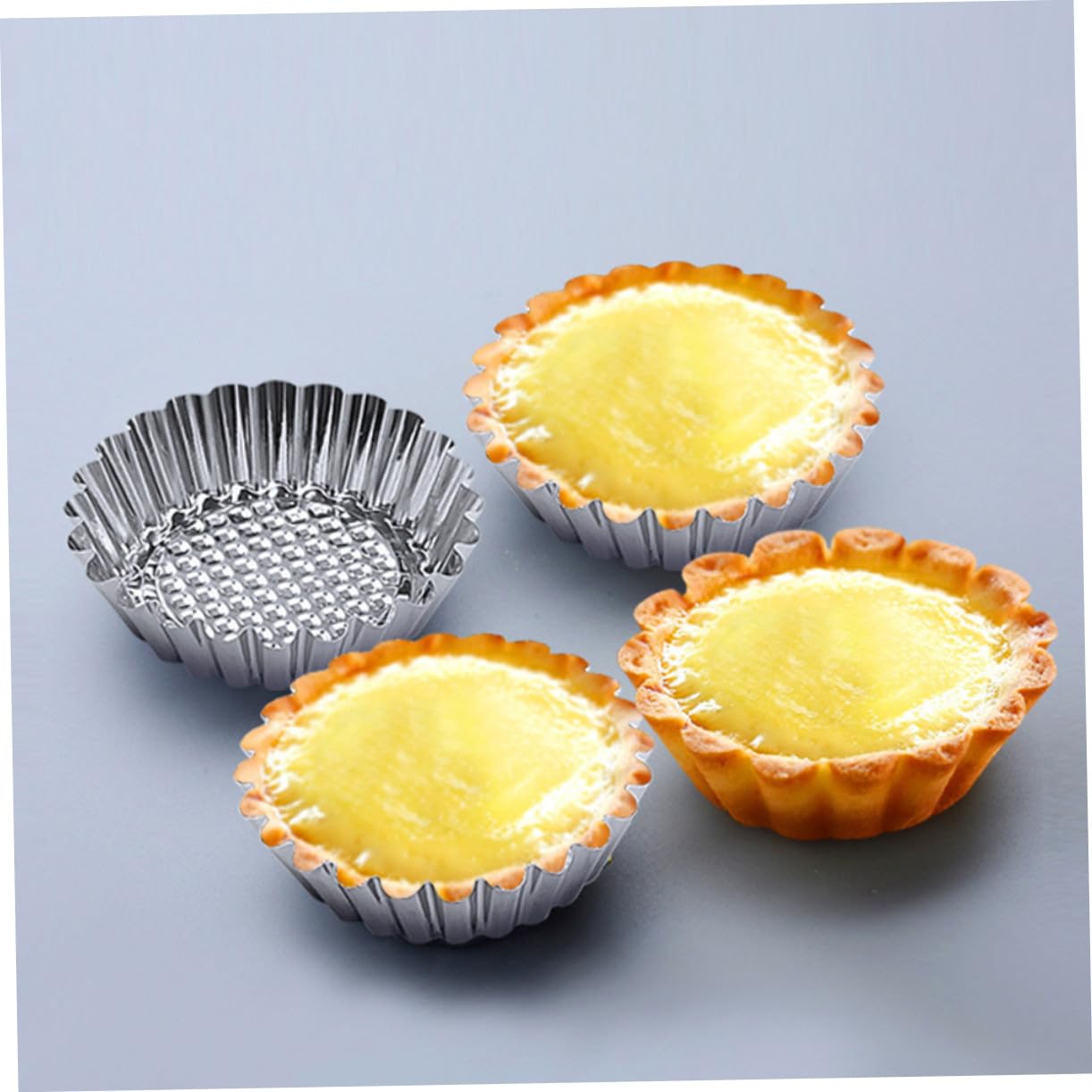 15 Piezas Molde Para Tarta De Huevo De Panadería Molde De Acero Inoxidable Para Tartas Horneadas Para Repostería Huevo Para y Muffins