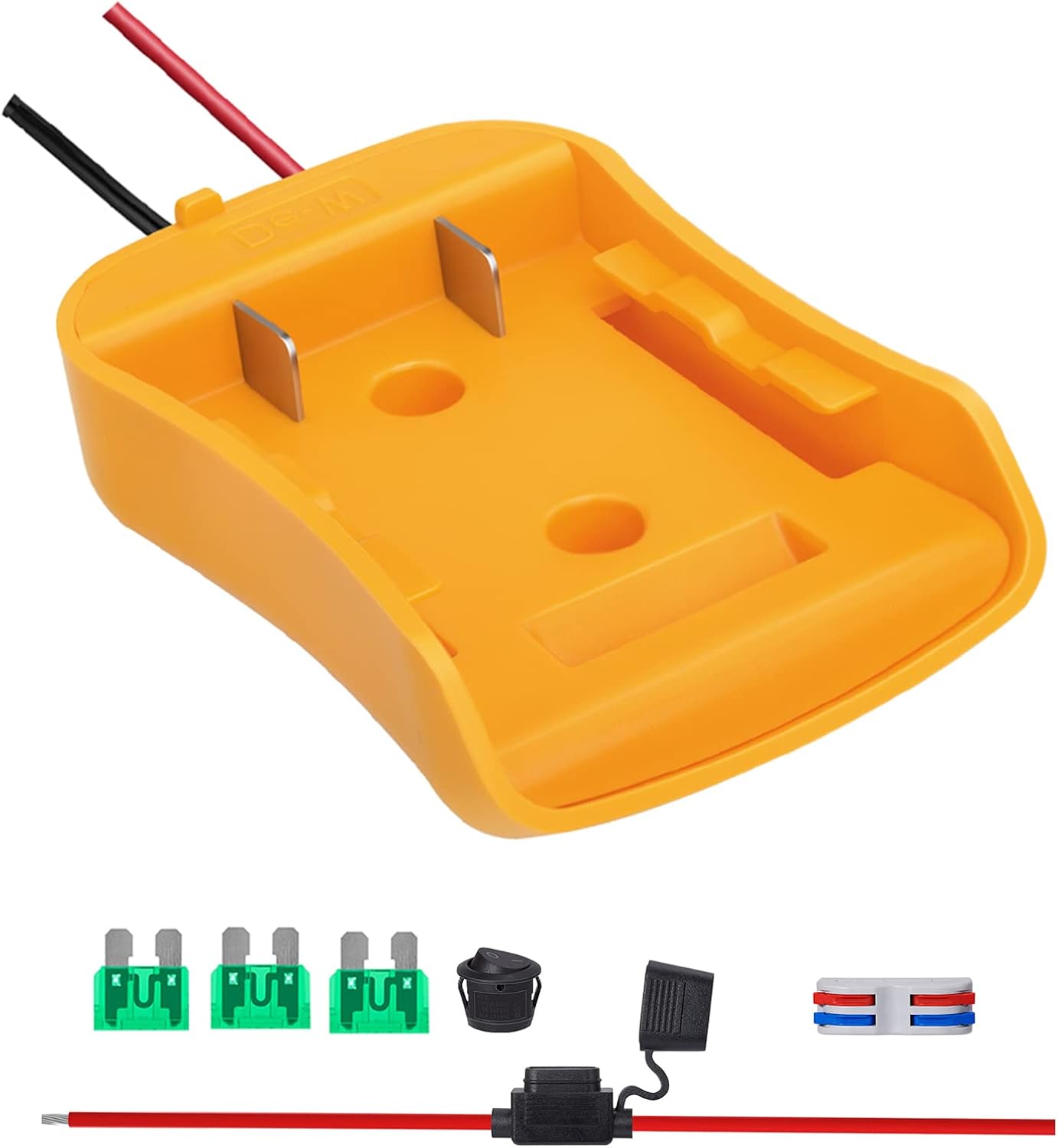Power Wheels Adapter for Dewalt 20V Battery Adapter Power with Fuse & Wire terminals